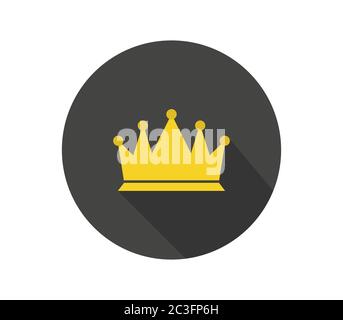 crown icon illustrated in vector on white background Stock Photo