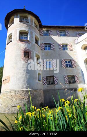 The castle Glatt is surrounded by a moat Stock Photo