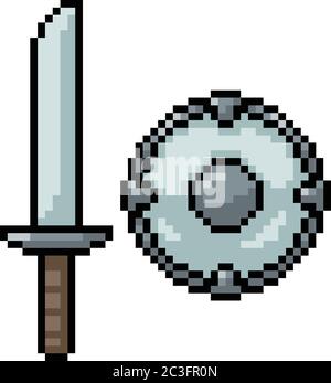sword pixel art Stock Vector Image & Art - Alamy