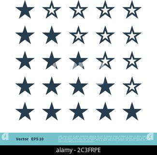 Star Rating Icon Vector Logo Template Illustration Design. Vector EPS 10. Stock Vector