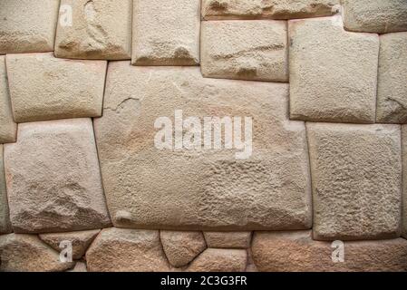 Inca Stone of 12 Angles in Cuzco Peru Stock Photo