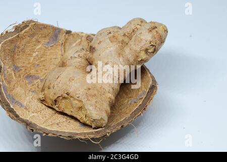 fresh ginger isolated on white background Stock Photo
