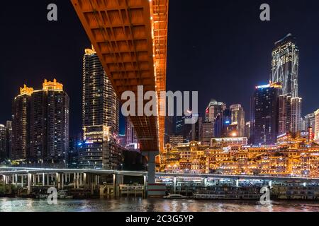 Hongya Cave Hongyadong Ancient Town in Chongqing Stock Photo