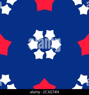 Kids colorful seamless star usa pattern. Cute Baby pattern design. Stock Vector