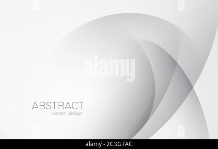 Abstract white monochrome vector background, for design brochure, website, flyer. Smooth white wallpaper for certificate, presentation, landing page Stock Vector