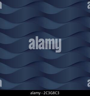 Cutting seamless texture. Wavy background. Interior wall decoration. Stock Vector