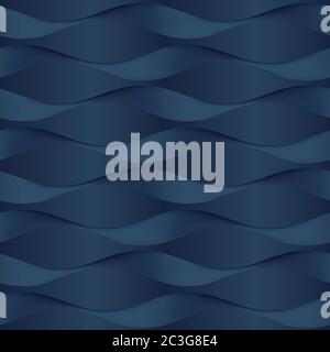 Cutting seamless texture. Wavy background. Interior wall decoration. Stock Vector