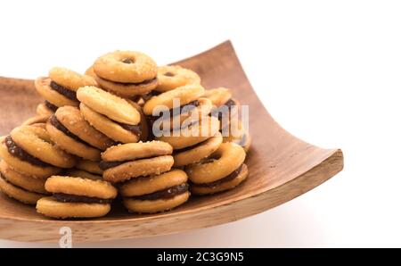 biscuit with pineapple jam Stock Photo