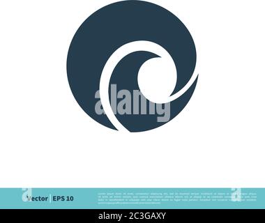 Circle Swirl Swoosh Icon Vector Logo Template Illustration Design. Vector EPS 10. Stock Vector