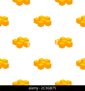 Illustration on theme big colored seamless mango, bright fruit pattern for seal. Fruit pattern consisting of beautiful seamless repeat mango. Simple c Stock Vector