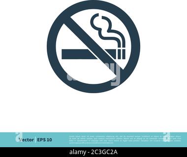 No Smoking Icon Vector Logo Template Illustration Design. Vector EPS 10. Stock Vector