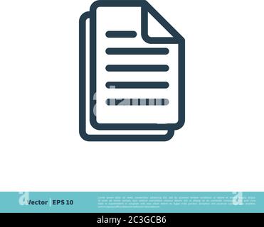 Paper Document Icon Vector Logo Template Illustration Design. Vector EPS 10. Stock Vector