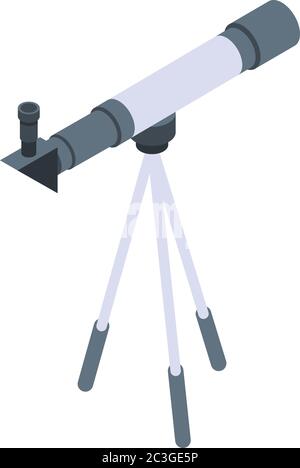 Telescope icon, isometric style Stock Vector