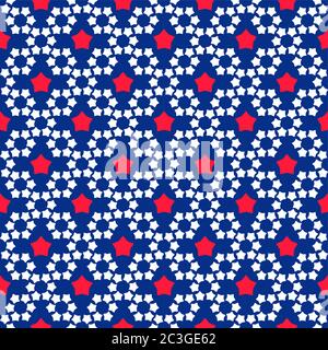 Kids colorful seamless star usa pattern. Cute Baby pattern design. Stock Vector