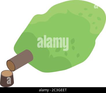 Cutted tree icon, isometric style Stock Vector