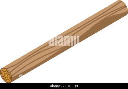 Cutted tree icon, isometric style Stock Vector