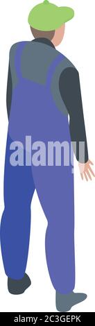 Farmer icon, isometric style Stock Vector