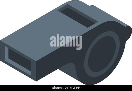 Sport whistle icon, isometric style Stock Vector