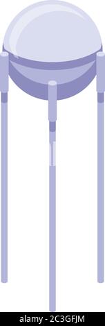 Orbital satellite icon, isometric style Stock Vector