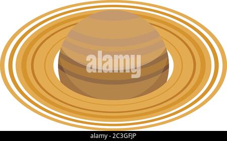 Saturn planet icon, isometric style Stock Vector