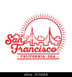 San Francisco design template. Vector and illustration. Stock Vector