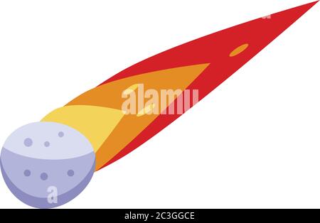 Space asteroid icon, isometric style Stock Vector