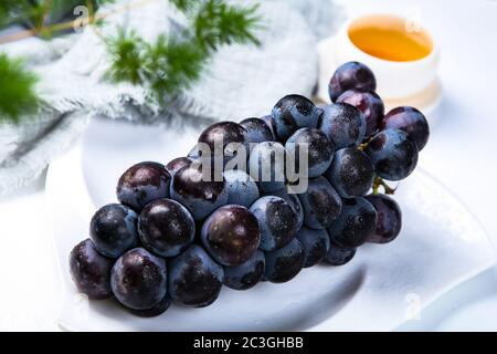Grape hot drinks nutrition afternoon tea Stock Photo