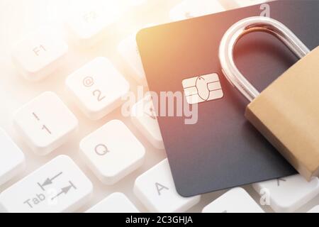 Credit card payment security Stock Photo