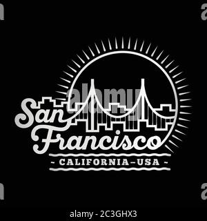 San Francisco design template. Vector and illustration. Stock Vector