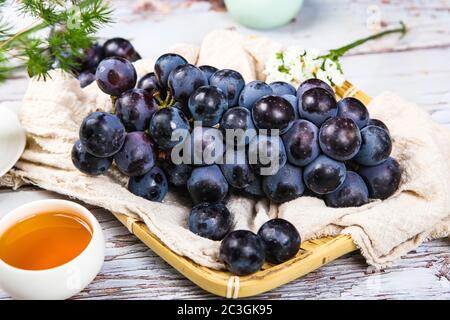 Grape hot drinks nutrition afternoon tea Stock Photo