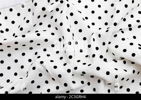 Black and white dotted fabric, fashion background. Graphic resources Stock Photo
