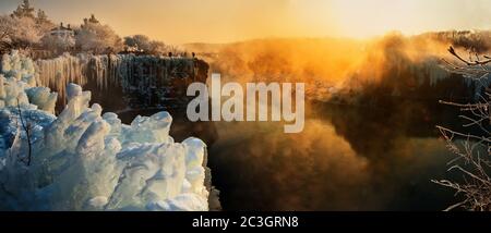 Heilongjiang province mudanjiang jingbo snow Stock Photo