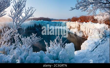 Heilongjiang province mudanjiang jingbo snow Stock Photo