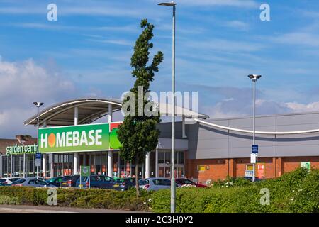Homebase gardening store at Poole Retail Park, Poole, Dorset UK in June Stock Photo
