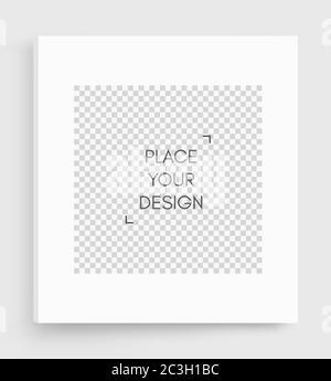 Photo frame mockup. Chess board background. Blank space for your design. Vector illustration. Stock Vector
