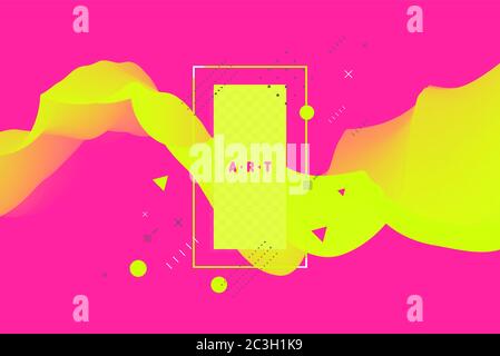 3D wavy background with dynamic effect. Abstract vector illustration for flyer, brochure, booklet and websites design. Stock Vector