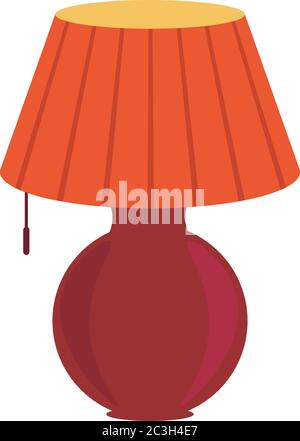 Table lamp, lamp. Vector illustration on the theme of interior objects. Stock Vector