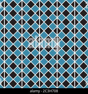 Harlequin vintage or argyle seamless pattern. Vector texture of rhombuses Stock Vector