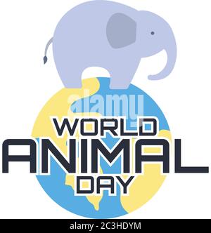 World Animal Day. Vector Illustration Stock Vector