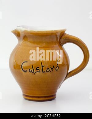 Old Vintage Custard or Cwstard Jug from Ewenny Pottery in South Wales Stock Photo
