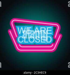 open neon sign for your store and shop, vector illustration Stock Vector