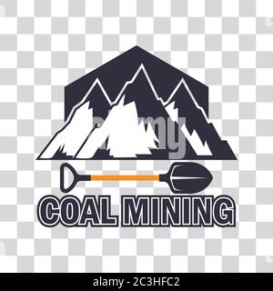 coal mining insignia. vector illustration Stock Vector
