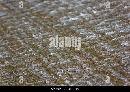 Water Running Down Rough Flat Surface Stock Photo