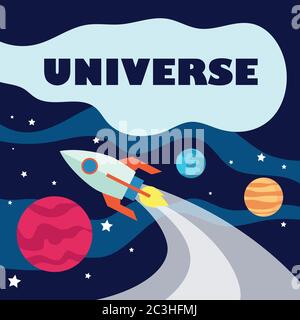 space universe poster. vector illustration Stock Vector