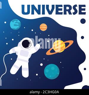 space universe poster. vector illustration Stock Vector