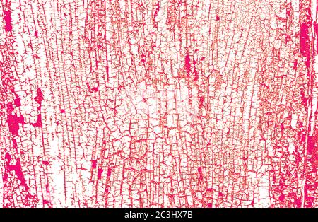 Distressed overlay texture of red, pink, rusted peeled metal. grunge background. abstract halftone vector illustration Stock Vector