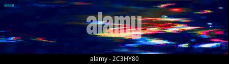 Glitch art digital vector illustration. Graphic vector art. Glitch digital color pixel noise. Abstract grunge texture. Stock Vector