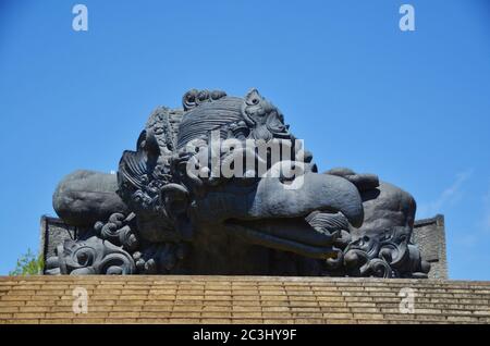 Garuda undaunted hindu mythic bird image in GWK culture park in Bali, Indonesia. Garuda Wisnu Kencana Cultural Park in popular tourist attraction sinc Stock Photo