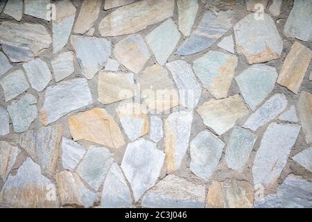 Vintage gray, beige color stone floor background and texture, outdoor flooring grunge material Stock Photo