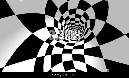 Optical illusion. 3D Rendering. Abstract 3d pop art illustration. Stock Photo